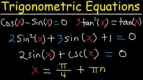 Solving Trigonometric Equations Using Identities, Multiple Angles, By Factoring, General Solution