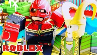 Супергерои СУПЕР ТАКТИКА КАПИТАН МАРВЕЛ ОТ ЛОКИ симулятор героя ROBLOX роблокс герои Володя Железный Человек