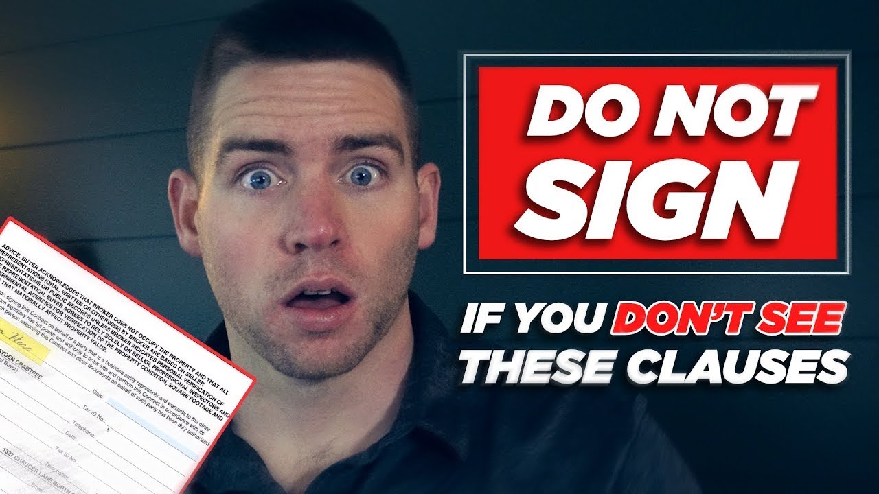Don't Sign Before Watching This  | 3 COMMONLY OVERLOOKED Real Estate Contract Clauses