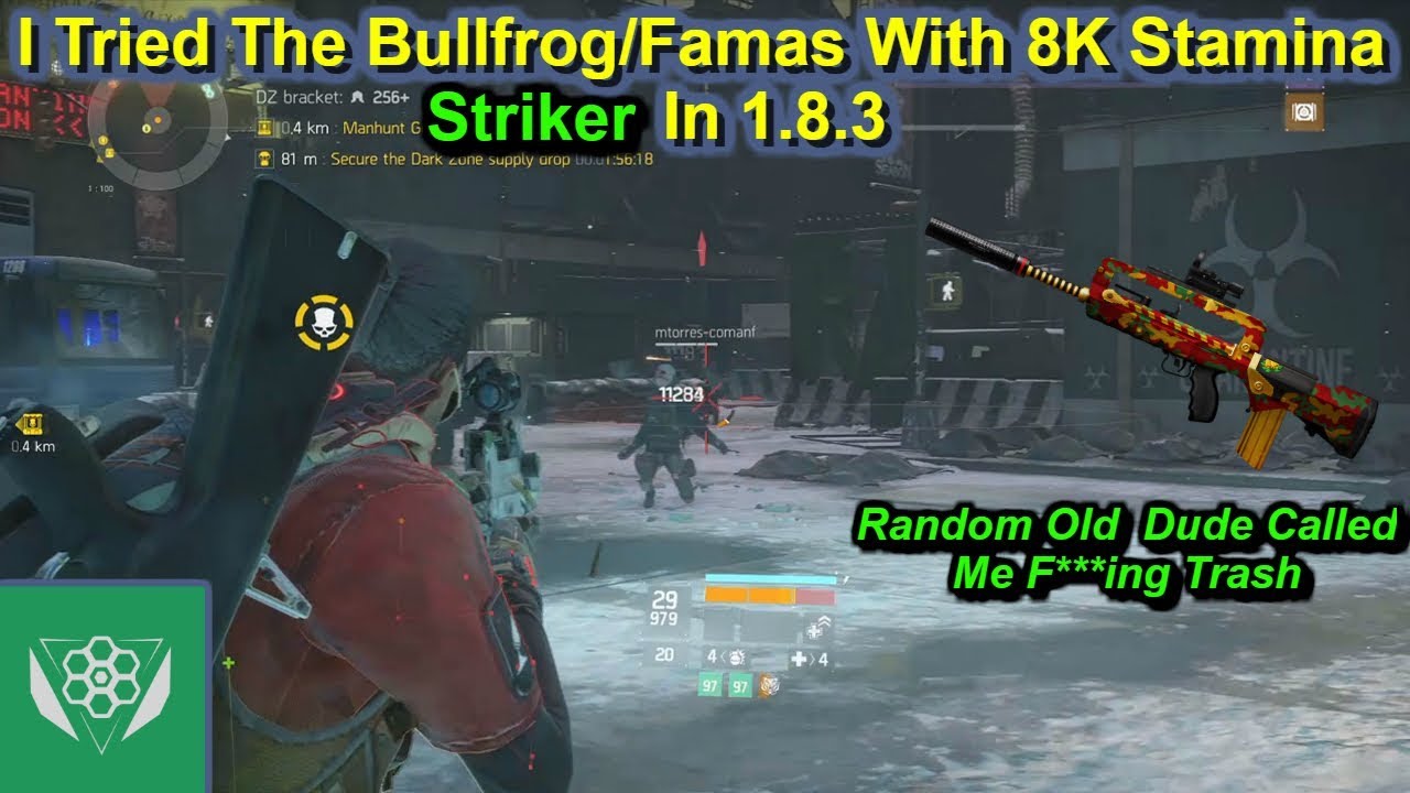 I Tried The Bullfrog/Famas With 8K Stamina Striker(Random Old Dude Called Me Trash)|Division 1.8.3|
