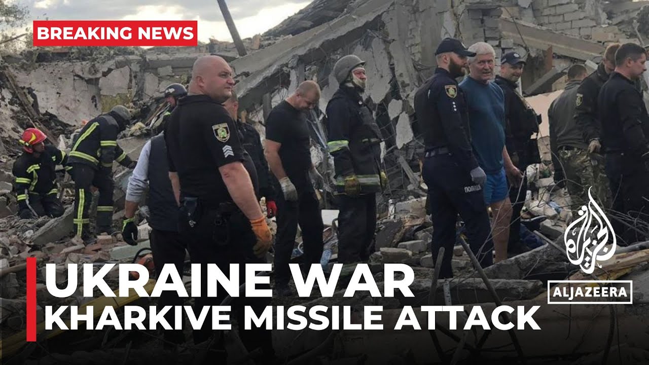 ⁣Ukraine war: At least 51 killed in Russian missile attack in Kharkiv