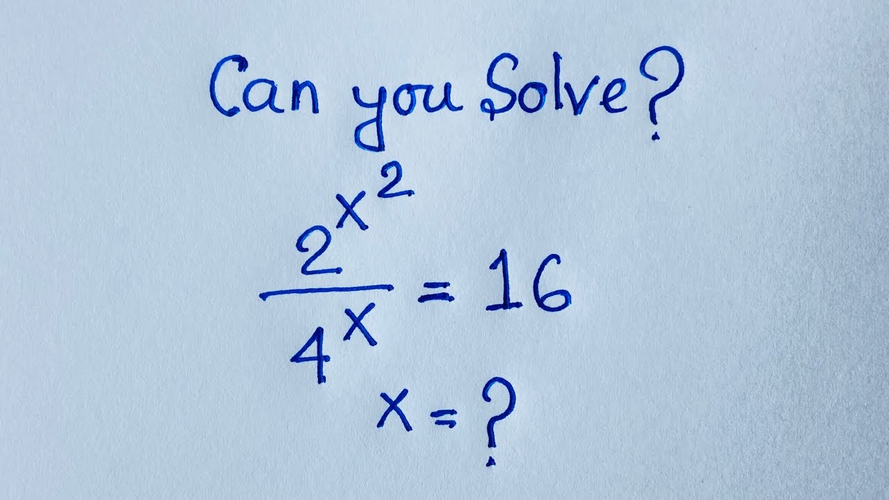 Can you solve this exponential math olympiad question? | Basic ...