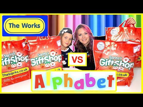 ALPHABET SHOPPING CHALLENGE 🤑 THE WORKS 🛍 Kid vs Mum 😂 ABC