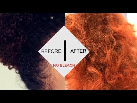 Dying My Natural Hair Orange Without Bleach Youtube