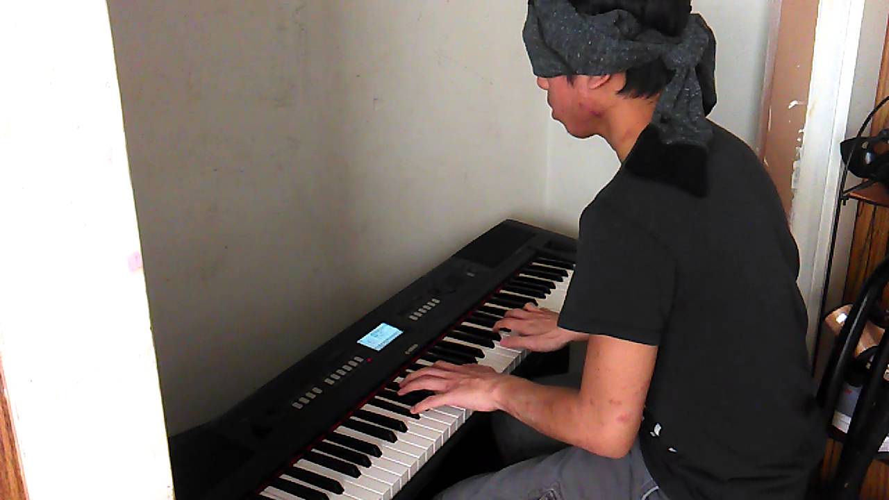 Playing Piano Blindfolded (River Flows In You) by Yiruma