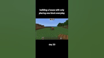 building a house with only placing one block everyday (day 30) #minecraft #minecraftbuilding #mcpe