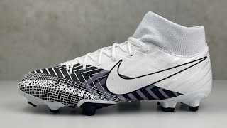 Nike Mercurial Superfly 7 Academy MDS MG FG ‘White/Wht-Blk’ | UNBOXING & ON FEET | football shoes