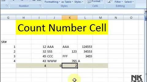 Lesson # 29 The Count Number Microsoft Office Excel 2007 TutorialUrdu & Hindi   YouTube