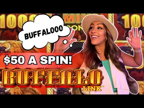Risking My BIGGEST Bet on Buffalo Link Slots With $50 Spins!