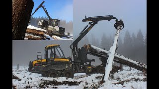 🌲Logset 8F &amp; Ponsse Buffalo • SNOW Logging • ForwarderAction • Ponsse &amp; Logset logging • Forest 🌲
