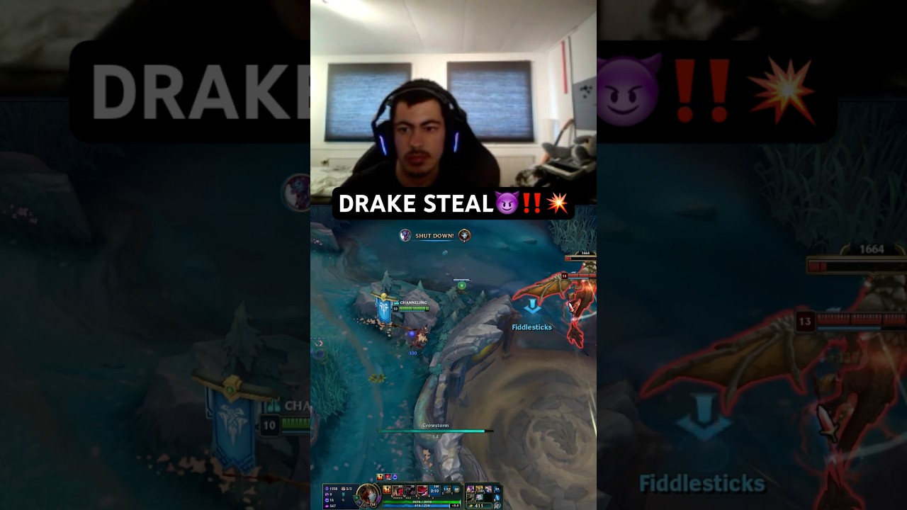 Fiddlesticks Steal Drake At 1 HP😈‼️💥 