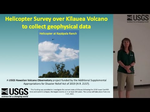 Helicopter Survey over Kīlauea to Collect Geophysical Data - USGS-HVO Public Meeting, July 7, 2022