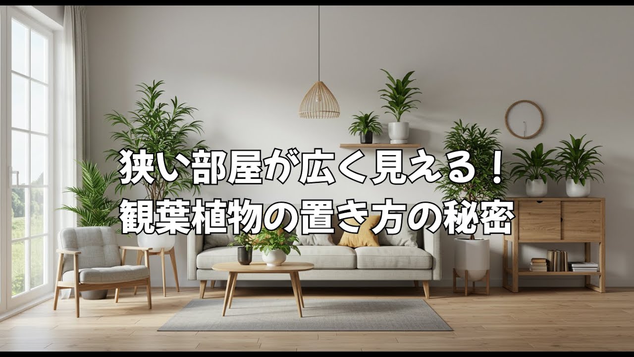 【植物雑学】部屋を広く見せる観葉植物の配置術