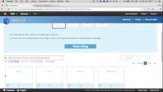 AWS IoT : Creating a new thing