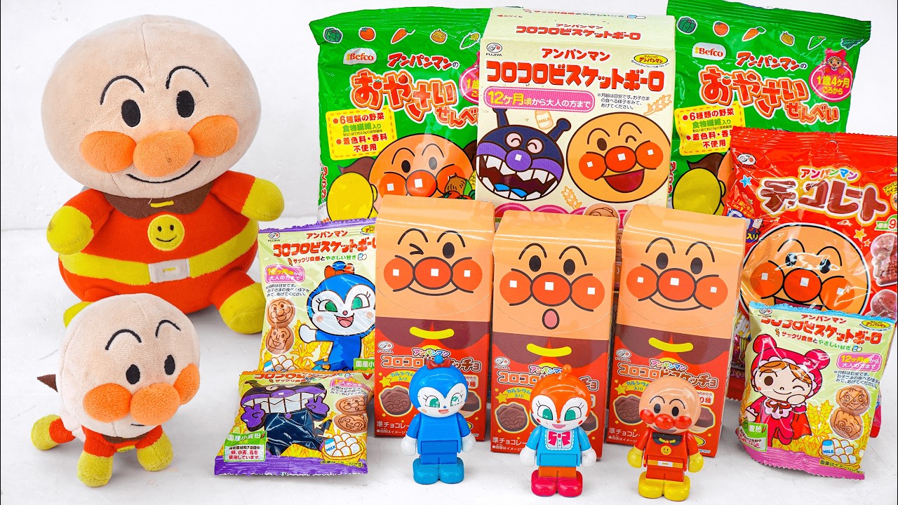 90 Minutes Satisfying with Unboxing Anpanman Assorted Candy ASMR