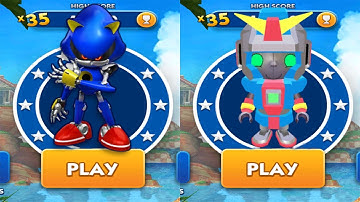 Sonic Dash vs Tag with Ryan - Metal Sonic vs Metal Ryan - All Characters and All Costumes Unlocked