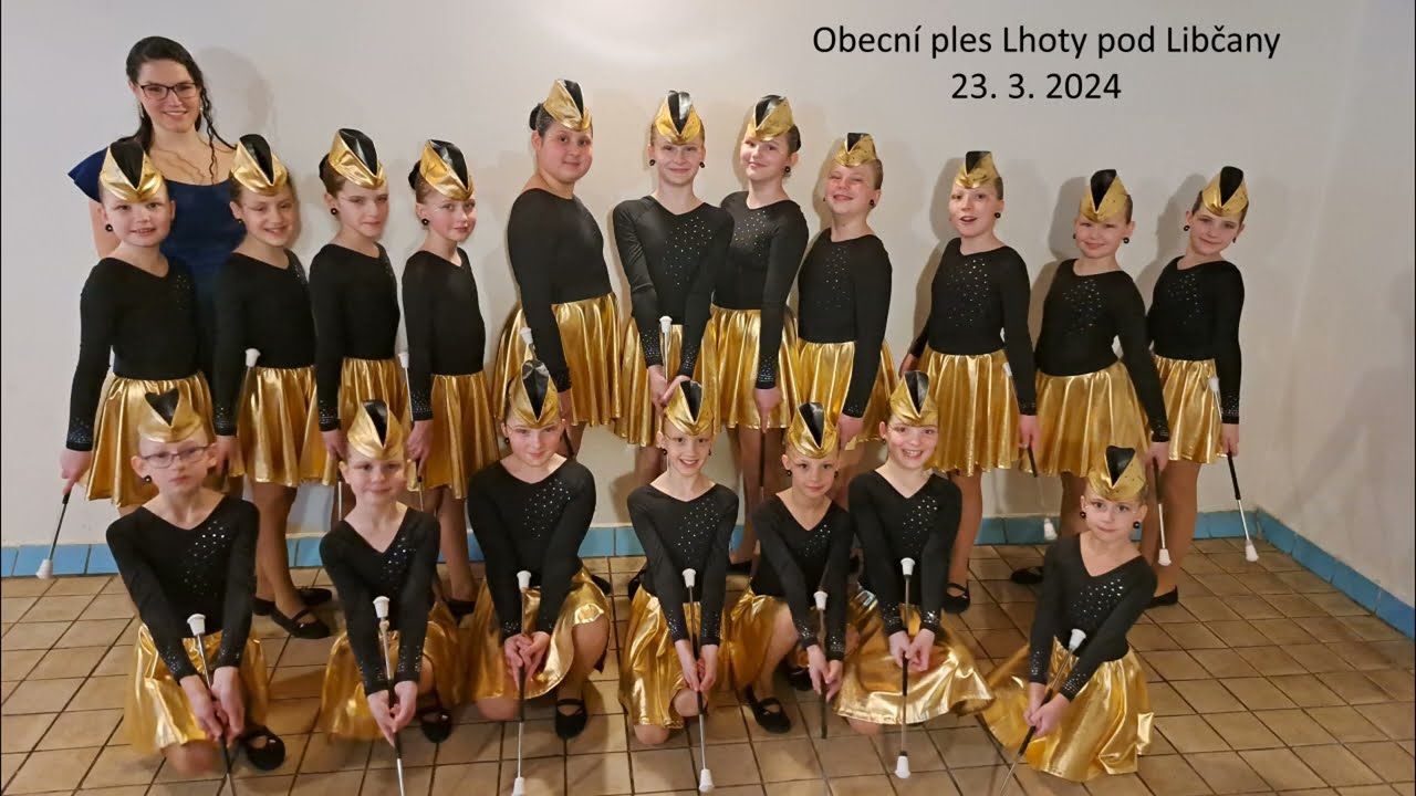 Osické mažoretky - obecní ples ve Lhotě pod Libčany 23. 3. 2024