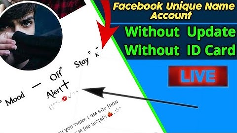 🔴|| Facebook Unique Name || Without Update || Without ID Card || Simple Trick || Live Proof || #FB 🔴