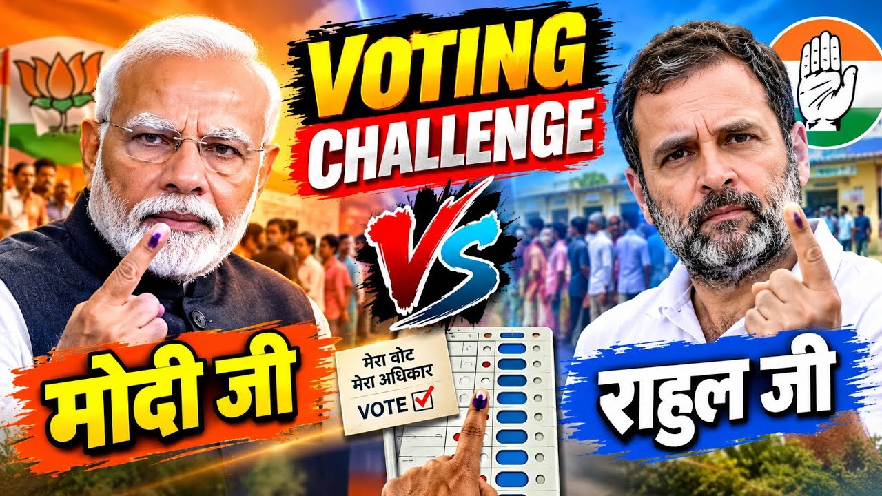Modi ji vs Rahul Gandhi funny voting challenge🧐 - YouTube