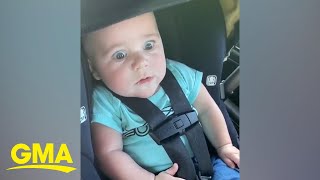 This 6-month-old immediately stopped crying after selena gomez's "lose
you to love me" started playing. read more: https://gma.abc/2tibops
#gma #selenagomez ...