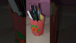 &quot;DIY Pen Holder ✨ | Ice Cream Stick + Clay Brush Holder | Best Craft Idea&quot;#shorts#art #diy