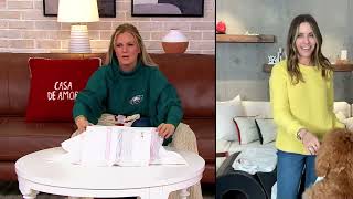 Peace Love World 6 Piece Heather Stripe Towel Set on QVC screenshot 4