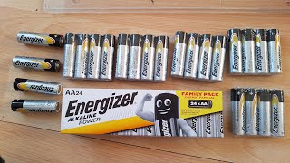Energizer AA LR6 Alkaline Power Disposable Batteries, Family Pack