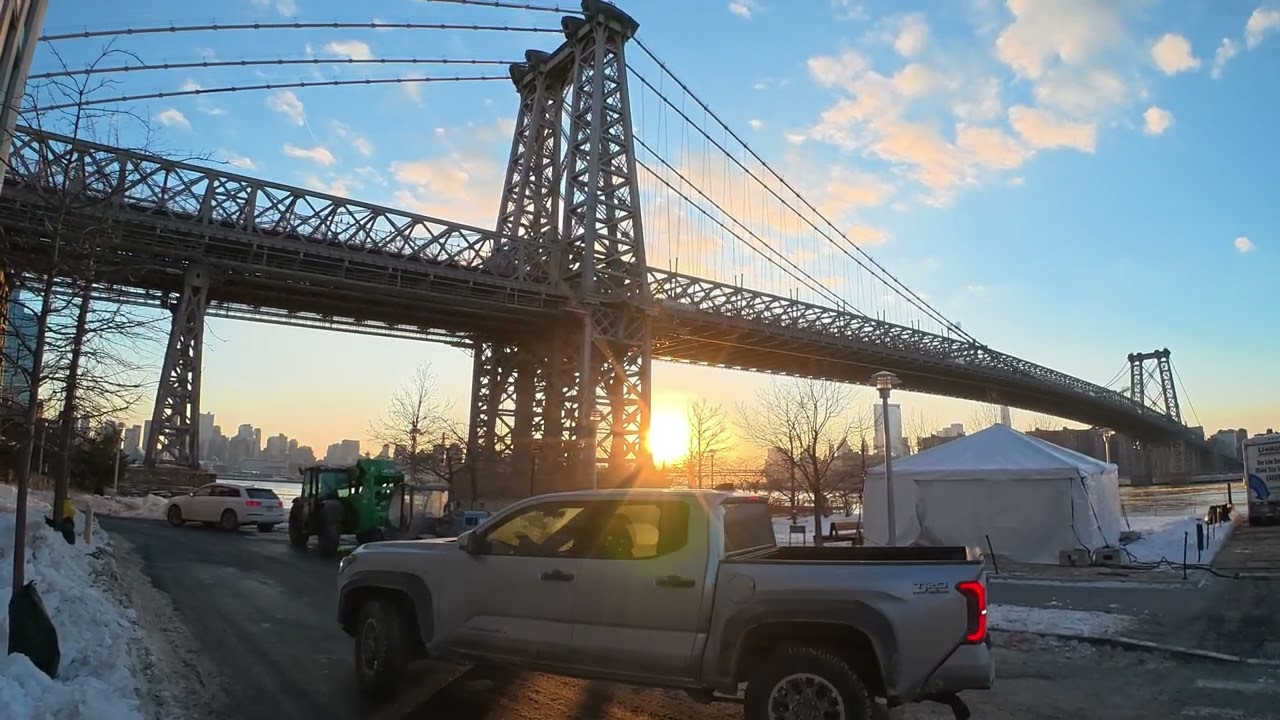 WALKING IN THE SNOW AT DOMINO PARK (CROPPED 16x9)