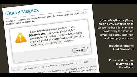 jQuery Alert Message Box