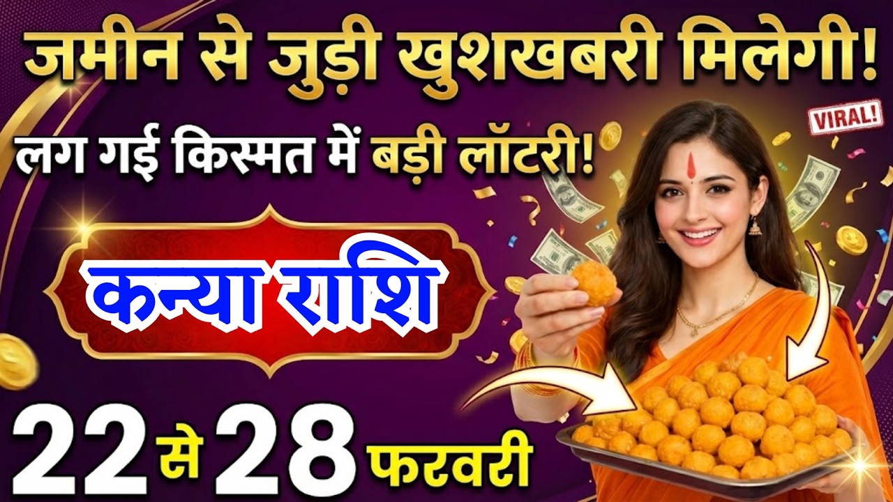 22 से 28 फरवरी, कन्या राशि वालों जमीन से जुड़ी बड़ी खुशखबरी मिलेगी, Kanya Rashi