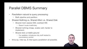 Summary of Parallel Query Execution