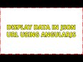 Display data in JSON URL using AngularJS