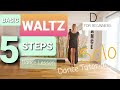 Basic Waltz Steps for Beginners. Solo Ballroom Dance Tutorial | Basic Steps | Natural/Reverse Turn