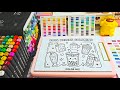 ASMR satisfying coloring 😌 cool drinks 🍹🧃🥤relaxing stream sound 🎶 super relaxing 😌