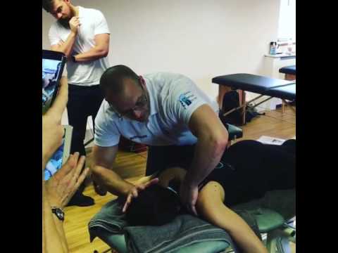 Prone C7-T1 manipulation to the cervicothoracic junction physiotherapy exercises
