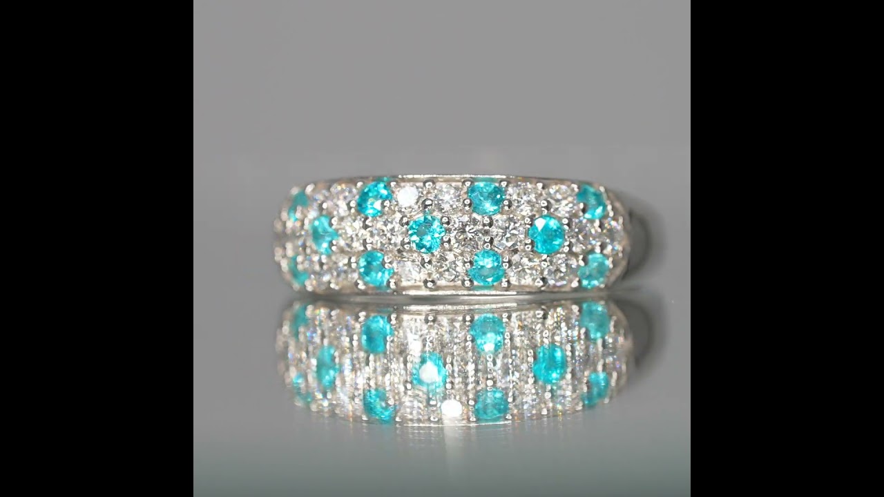 パライバトルマリン ダイヤモンドパヴェリング PA 0.24ct D 0.44ct