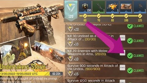 Call Of Duty Mobile Kill 20 Enemies with Melee Weapons in Attack of the Undead 20 Playlist Matches