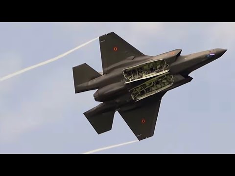 F-35A and F-16 Afterburner Takoffs + Formation Flyby's at Belgian Airforce Days 2026 Florennes