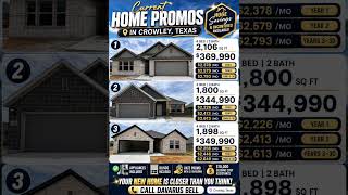 🏡 New Homes in Crowley, TX from $344K | Rates Starting at 2.875%   $10K Closing Costs!