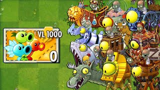 All PEA Plants LEVEL 1000 -vs All Final Boss - Plants vs Zombies 2 Mod