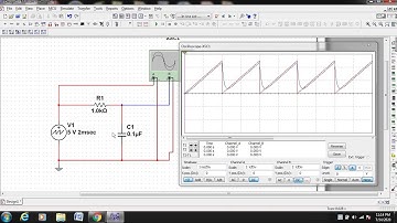 LOW PASS R-C CIRCUIT -  RAMP INPUT - MULTISIM