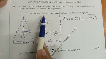 KCSE 2018 - VOLUME OF A FRUSTUM