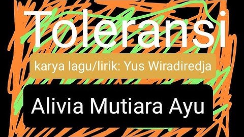 Toleransi - Alivia Mutiara Ayu (Sanggita official audio)