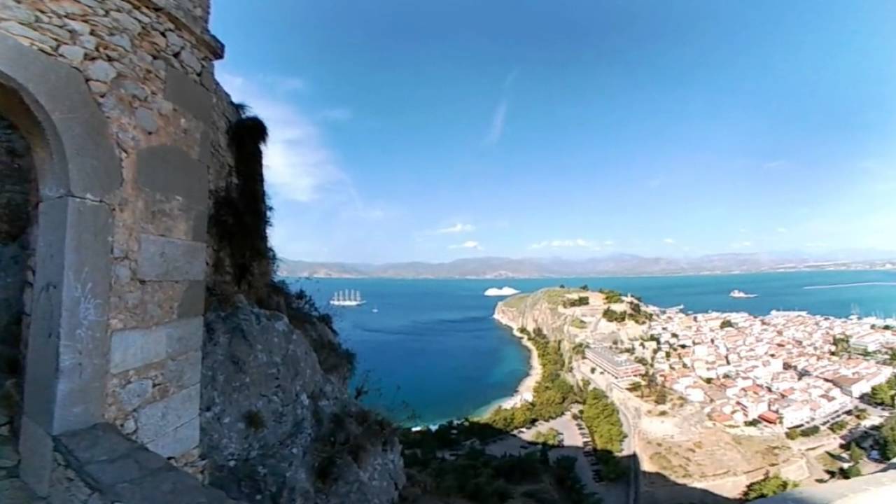 Climbing Palamidi Fortress (360 Video)