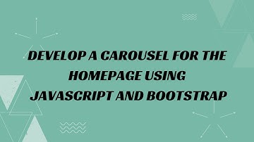 7) Develop a carousel for homepage using Bootstrap and JavaScript | eCommerce web application