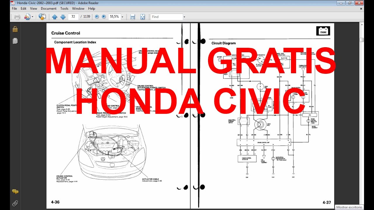 Honda Civic Manual GRATIS de Usuario y Servicio 1987 hasta 2015 - YouTube