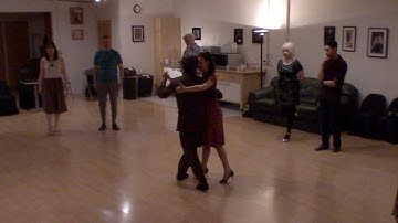 Argentine Tango intermediate class with Miranda: forward backward, forward ocho, calecita, sacada