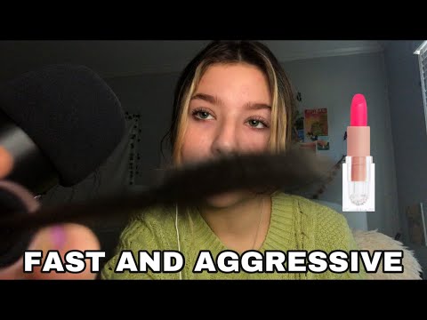 ASMR// FAST AND AGGRESSIVE MAKEUP APPLICATION