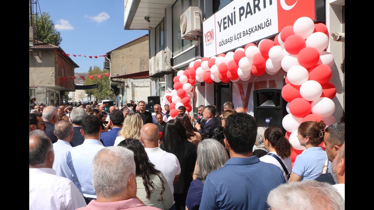 YENİ Parti Gölbaşı İlçe Başkanlığı açıldı: Belediye Başkanları Yıldırım ve Arıcı’ya rozet takıldı