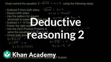 Deductive reasoning 2 | Sequences, series and induction | Precalculus | Khan Academy